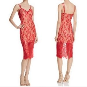 Revolve Keepsake The Label Love affair Lace Overlay Dress in Berry Size Medium